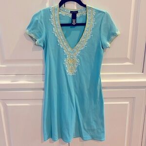 VS Embroidered Short Sleeve Dress